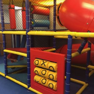 Tic Tac Toe Toddler Activity Components can attach to any surface