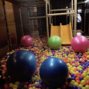 Large interactive ball pit for parents and children