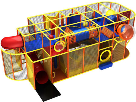 Buy Indoor Playground Equipment GPS173 -(Indoor Playsystem Size) 11 ft. H x 12 ft. W x 32 ft.