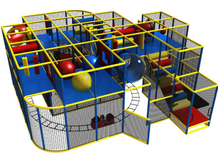 Buy Indoor Playground Equipment GPS178 -(Indoor Playsystem Size) 11 ft. H x 28 ft. W x 28 ft.