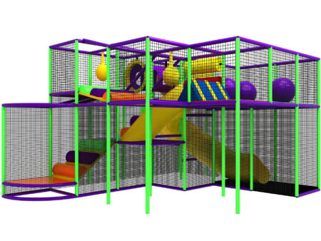 Buy Indoor Playground Equipment GPS255 -(Indoor Playsystem Size) 12 ft. H x 40 ft. W x 16 ft.