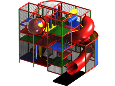 Buy Indoor Playground Equipment GPS66 -(Indoor Playsystem Size) 14 ft. H x 12 ft. W x 16 ft.