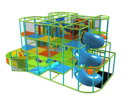 Buy Indoor Playground Equipment GPS452 -(Indoor Playsystem Size) 14 ft. H x 20 ft. W x 32 ft.