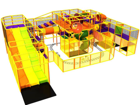 Buy Indoor Playground Equipment GPS206 -(Indoor Playsystem Size) 14 ft. H x 28 ft. W x 44 ft.