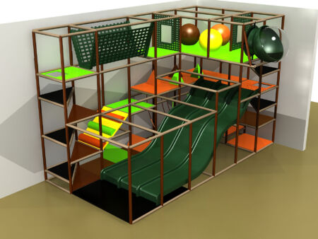 Buy Indoor Playground Equipment GPS454 -(Indoor Playsystem Size) 15 ft. H x 16 ft. W x 24 ft.