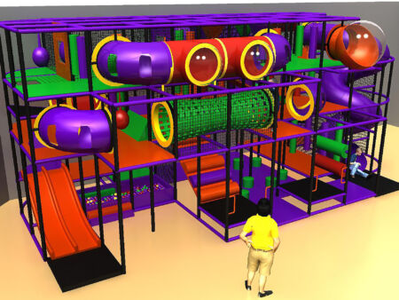 Buy Indoor Playground Equipment GPS467 -(Indoor Playsystem Size) 15 ft. H x 16 ft. W x 36 ft.