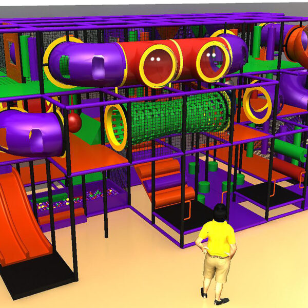 Buy Indoor Playground Equipment GPS467 -(Indoor Playsystem Size) 15 ft. H x 16 ft. W x 36 ft.