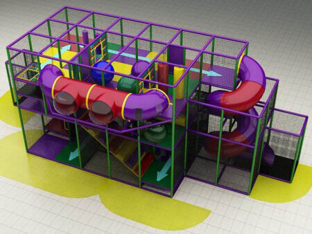 Buy Indoor Playground Equipment GPS92 -(Indoor Playsystem Size) 15 ft. H x 16 ft. W x 40 ft.