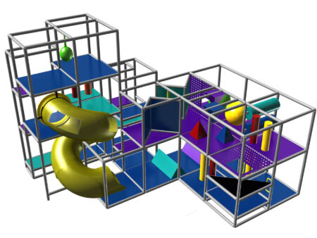 Buy Indoor Playground Equipment GPS531 -(Indoor Playsystem Size) 15 ft. H x 18 ft. W x 20 ft.