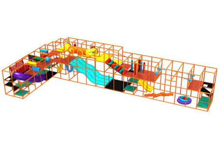 Buy Indoor Playground Equipment GPS487 -(Indoor Playsystem Size) 15 ft. H x 28 ft. W x 72 ft.