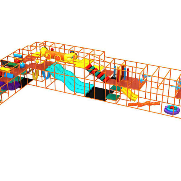 Buy Indoor Playground Equipment GPS487 -(Indoor Playsystem Size) 15 ft. H x 28 ft. W x 72 ft.