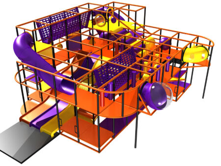 Buy Indoor Playground Equipment GPS445 -(Indoor Playsystem Size) 15 ft. H x 32 ft. W x 28 ft.