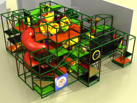 Buy Indoor Playground Equipment GPS474 -(Indoor Playsystem Size) 15 ft. H x 32 ft. W x 34 ft.