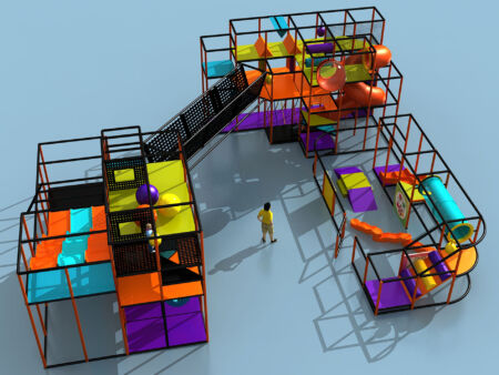 Buy Indoor Playground Equipment GPS407 -(Indoor Playsystem Size) 15 ft. H x 40 ft. W x 46 ft.
