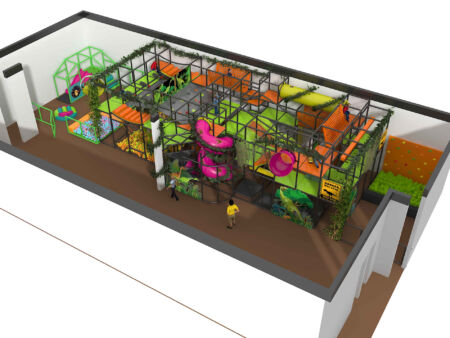 Buy Indoor Playground Equipment GPS529 -(Indoor Playsystem Size) 15 ft. H x 52 ft. W x 24 ft.