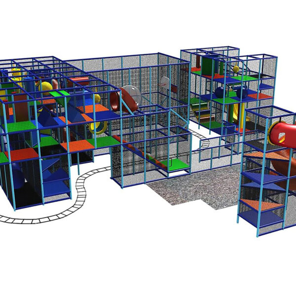 Buy Indoor Playground Equipment GPS148 -(Indoor Playsystem Size) 15 ft. H x 58 ft. W x 60 ft.