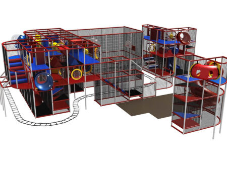 Buy Indoor Playground Equipment GPS158 -(Indoor Playsystem Size) 15 ft. H x 58 ft. W x 60 ft.