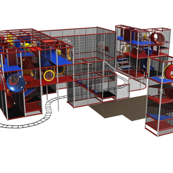 Buy Indoor Playground Equipment GPS158 -(Indoor Playsystem Size) 15 ft. H x 58 ft. W x 60 ft.