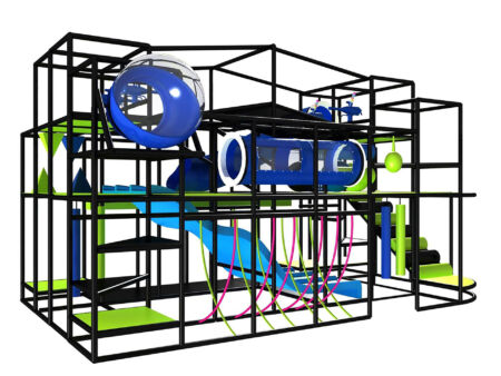 Buy Indoor Playground Equipment GPS427 -(Indoor Playsystem Size) 16 ft. H x 28 ft. W x 16 ft.