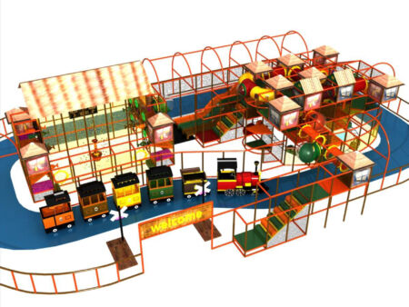 Buy Indoor Playground Equipment GPS102 -(Indoor Playsystem Size) 16 ft. H x 58 ft. W x 96 ft.