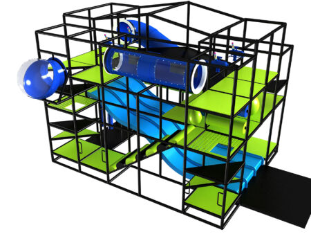 Buy Indoor Playground Equipment GPS446 -(Indoor Playsystem Size) 17 ft. H x 16 ft. W x 21 ft.