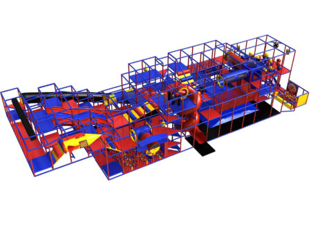 Buy Indoor Playground Equipment GPS382 -(Indoor Playsystem Size) 17 ft. H x 24 ft. W x 80 ft.
