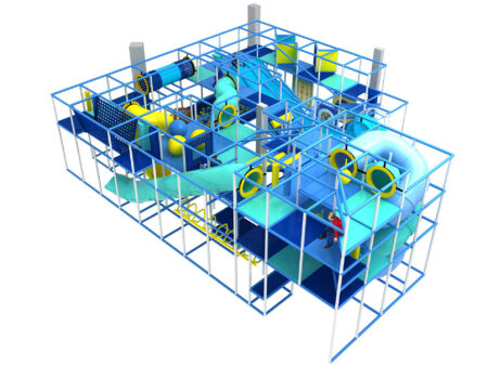 Buy Indoor Playground Equipment GPS363 -(Indoor Playsystem Size) 17 ft. H x 44 ft. W x 36 ft.