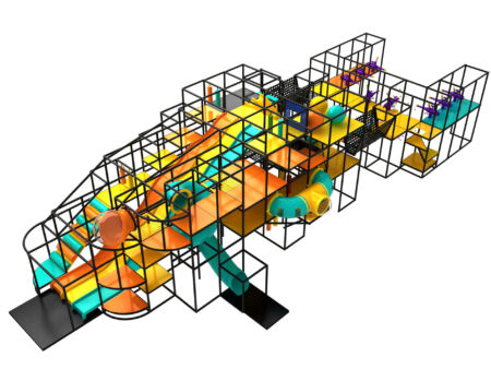 Buy Indoor Playground Equipment GPS275 -(Indoor Playsystem Size) 17 ft. H x 72 ft. W x 24 ft.