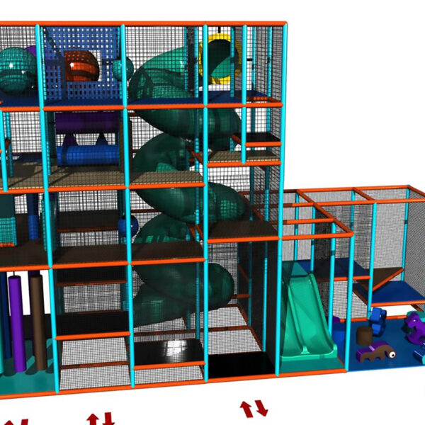 Buy Indoor Playground Equipment GPS124 -(Indoor Playsystem Size) 19 ft. H x 11 ft. W x 28 ft.