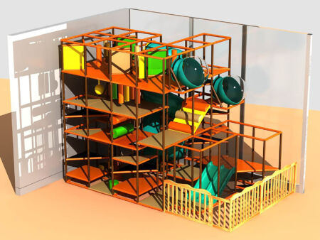 Buy Indoor Playground Equipment GPS209 -(Indoor Playsystem Size) 19 ft. H x 14 ft. W x 24 ft.