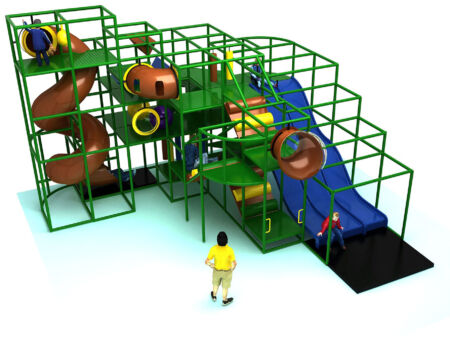 Buy Indoor Playground Equipment GPS266 -(Indoor Playsystem Size) 19 ft. H x 28 ft. W x 24 ft.