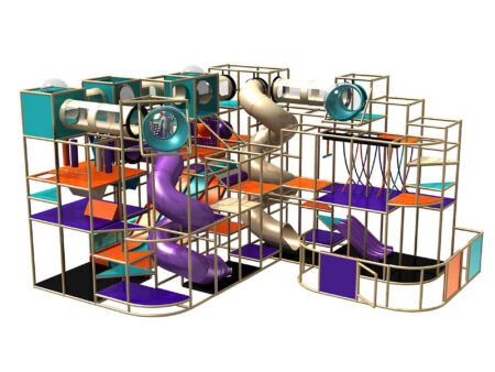 Buy Indoor Playground Equipment GPS463 -(Indoor Playsystem Size) 19 ft. H x 28 ft. W x 35 ft.
