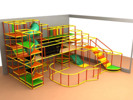 Buy Indoor Playground Equipment GPS262 -(Indoor Playsystem Size) 19 ft. H x 32 ft. W x 28 ft.