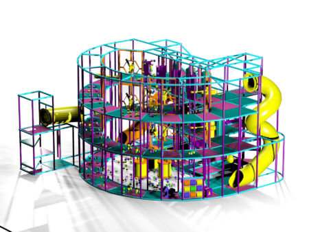 Buy Indoor Playground Equipment GPS408 -(Indoor Playsystem Size) 19 ft. H x 32 ft. W x 32 ft.
