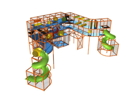 Buy Indoor Playground Equipment GPS22 -(Indoor Playsystem Size) 19 ft. H x 34 ft. W x 52 ft.