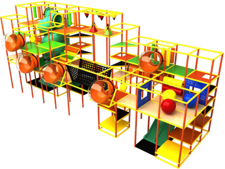 Buy Indoor Playground Equipment GPS295 -(Indoor Playsystem Size) 19 ft. H x 44 ft. W x 12 ft.