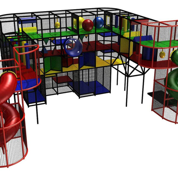 Buy Indoor Playground Equipment GPS145 -(Indoor Playsystem Size) 19 ft. H x 44 ft. W x 28 ft.