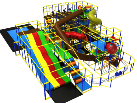 Buy Indoor Playground Equipment GPS423 -(Indoor Playsystem Size) 19 ft. H x 44 ft. W x 70 ft.