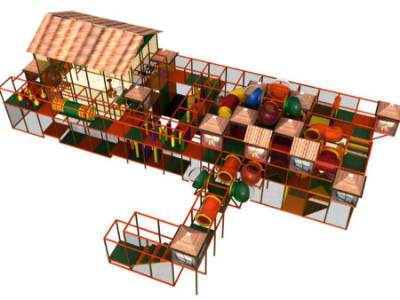 Buy Indoor Playground Equipment GPS115 -(Indoor Playsystem Size) 19 ft. H x 46 ft. W x 76 ft.