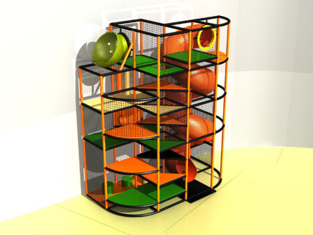 Buy Indoor Playground Equipment GPS471 -(Indoor Playsystem Size) 19 ft. H x 8 ft. W x 16 ft.