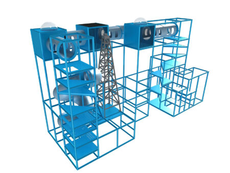 Buy Indoor Playground Equipment GPS210 -(Indoor Playsystem Size) 20 ft. H x 36 ft. W x 12 ft.