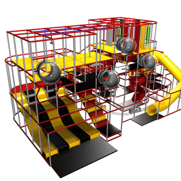 Buy Indoor Playground Equipment GPS185 -(Indoor Playsystem Size) 22 ft. H x 24 ft. W x 49 ft.