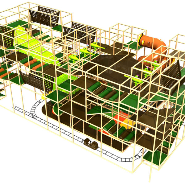 Buy Indoor Playground Equipment GPS464 -(Indoor Playsystem Size) 22 ft. H x 24 ft. W x 52 ft.