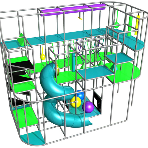 Buy Indoor Playground Equipment GPS546 -(Indoor Playsystem Size) 22 ft. H x 26 ft. W x 14 ft.