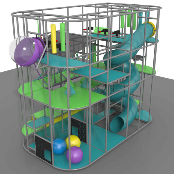 Buy Indoor Playground Equipment GPS552 -(Indoor Playsystem Size) 22 ft. H x 26 ft. W x 14 ft.