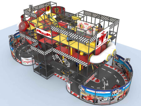 Buy Indoor Playground Equipment GPS511 -(Indoor Playsystem Size) 22 ft. H x 60 ft. W x 28 ft.