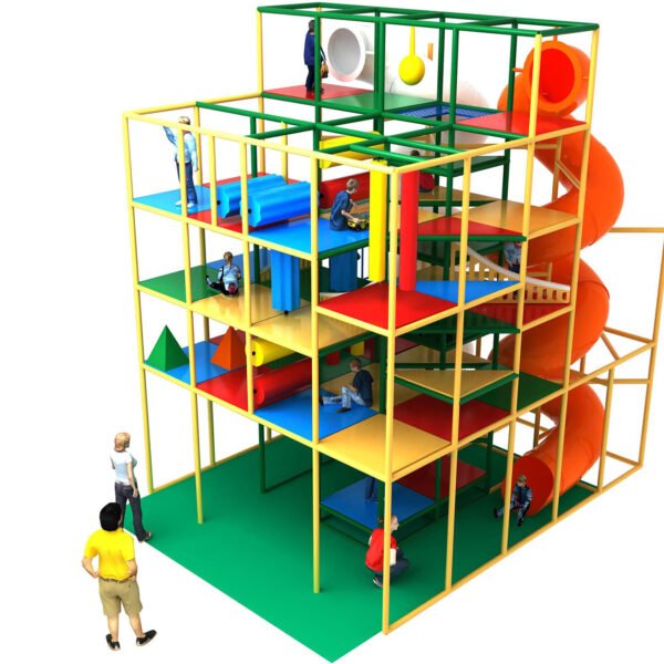Buy Indoor Playground Equipment GPS298 -(Indoor Playsystem Size) 23 ft. H x 16 ft. W x 20 ft.