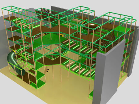 Buy Indoor Playground Equipment GPS193 -(Indoor Playsystem Size) 24 ft. H x 40 ft. W x 28 ft.