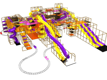 Buy Indoor Playground Equipment GPS39 -(Indoor Playsystem Size) 25 ft. H x 90 ft. W x 88 ft.
