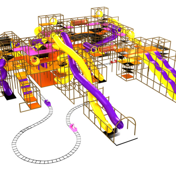Buy Indoor Playground Equipment GPS39 -(Indoor Playsystem Size) 25 ft. H x 90 ft. W x 88 ft.